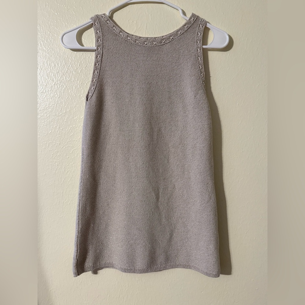 White House Black Market Sleeveless Knit Top Small Beach Boho